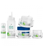 Aloe Vera Ansigtsplejeserie, dagcreme, natcreme, læbeplejestift, øjencreme,